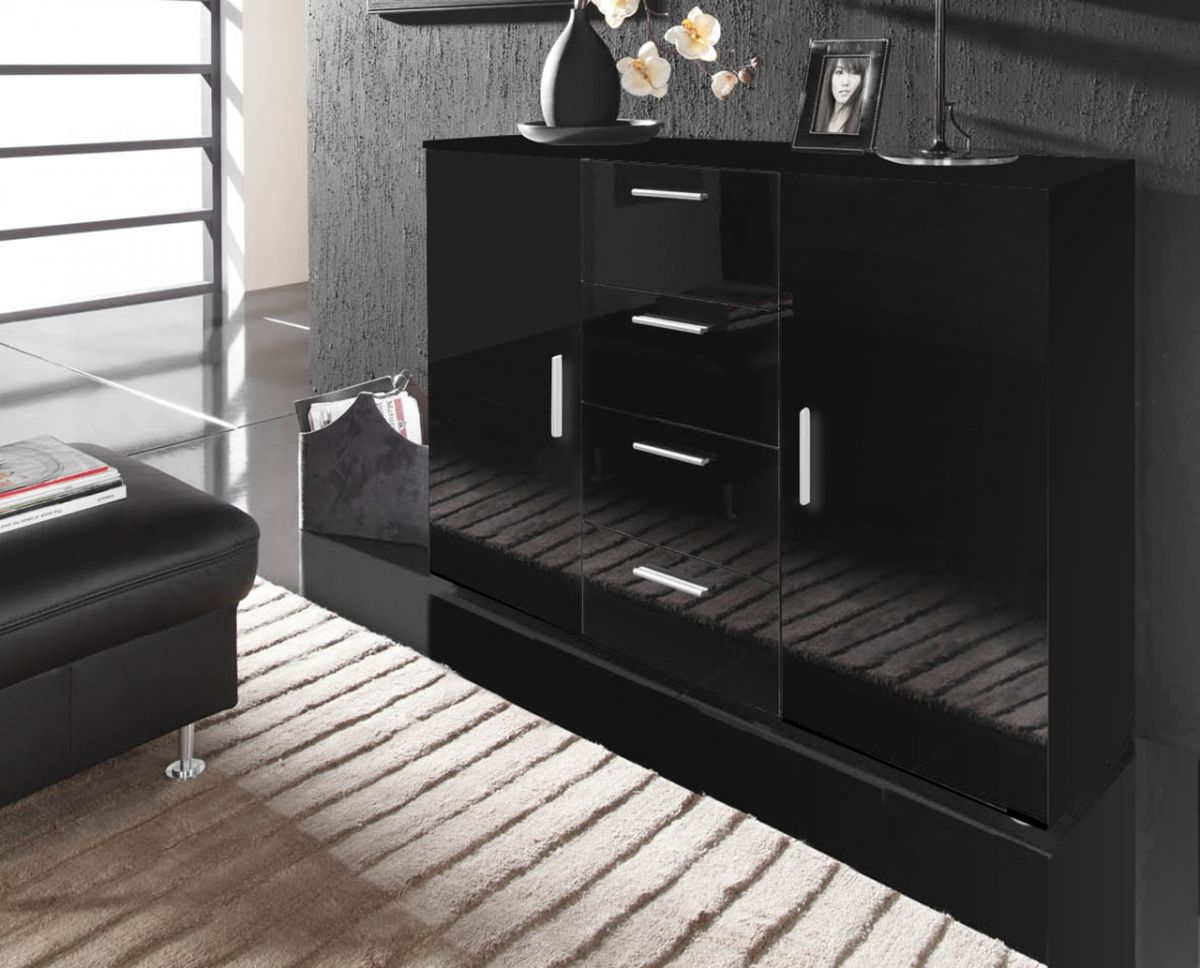 Dresser West Addlestone | size: Length: 38cm, Width: 132cm, Height: 92cm | color: Black | image: 1 | variant: 1007229