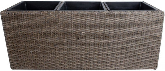 Flower Box Didcot | size: Length: 110cm, Width: 39cm, Height: 45cm | color: Brown | image: 1 | variant: 1005594
