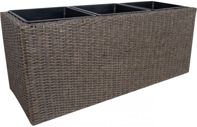Flower Box Didcot | size: Length: 110cm, Width: 39cm, Height: 45cm | color: Brown | image: 2 | variant: 1005594