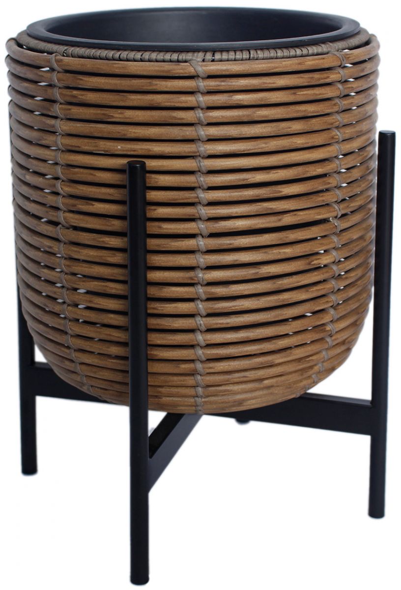 Flower Pot Didcot | size: Length: 30cm, Width: 30cm, Height: 38cm | color: Brown | image: 1 | variant: 1000528