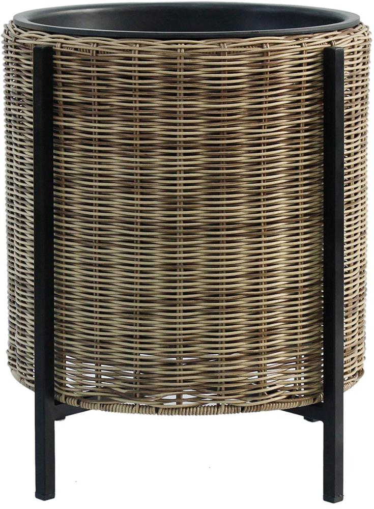 Flower Pot Didcot | size: Length: 39cm, Width: 39cm, Height: 45cm | color: Brown | image: 1 | variant: 1006383