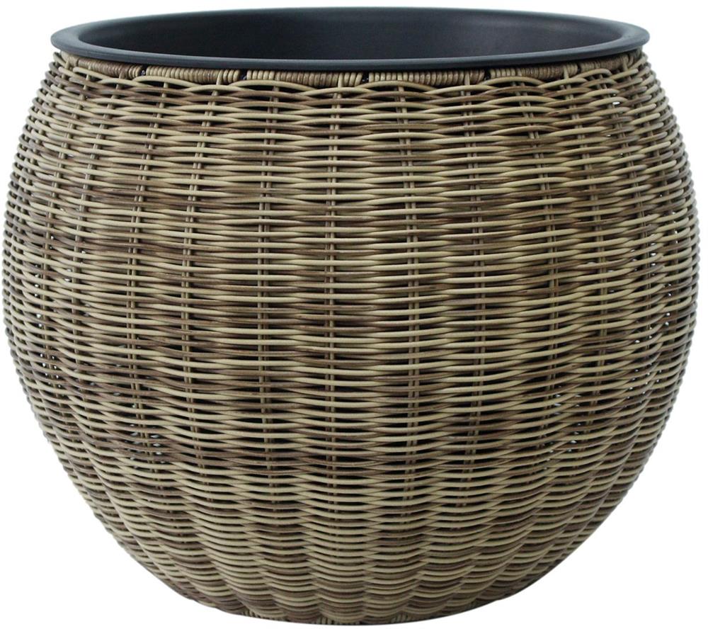 Flower Pot Didcot | size: Length: 40cm, Width: 40cm, Height: 32cm | color: Brown | image: 1 | variant: 1006389