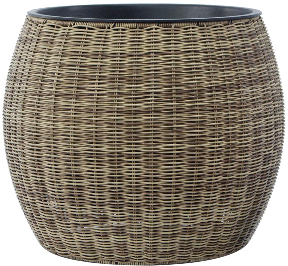 Flower Pot Didcot | size: Length: 48cm, Width: 48cm, Height: 40cm | color: Brown | image: 1 | variant: 1006382