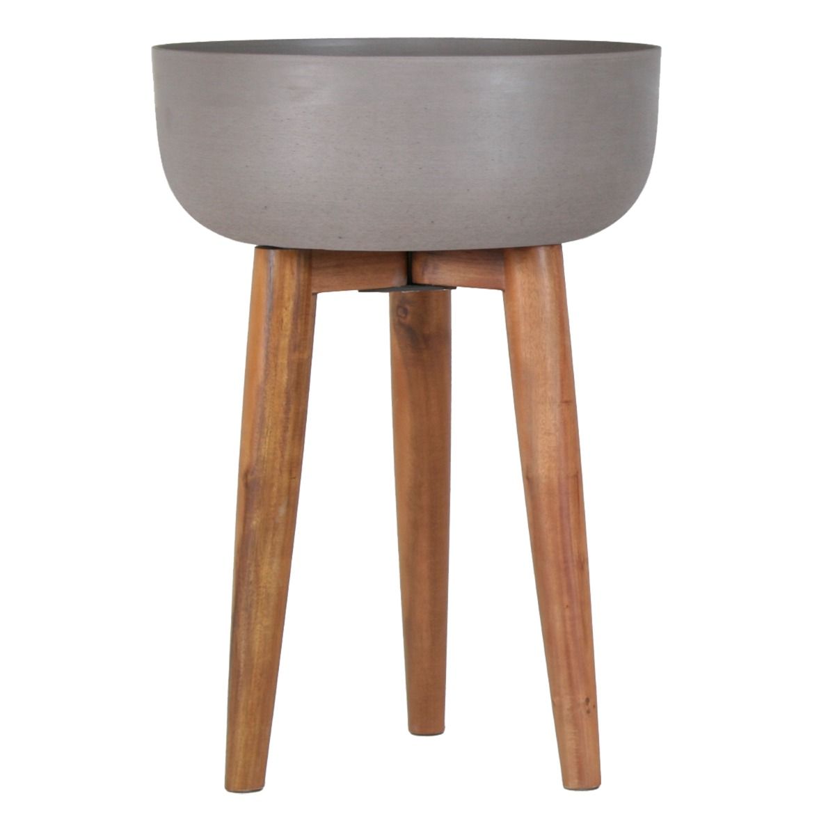 Flower Pot East Ross | size: Length: 40cm, Width: 40cm, Height: 56.5cm, Diameter: 40cm | color: Gray | image: 1 | variant: 1005455