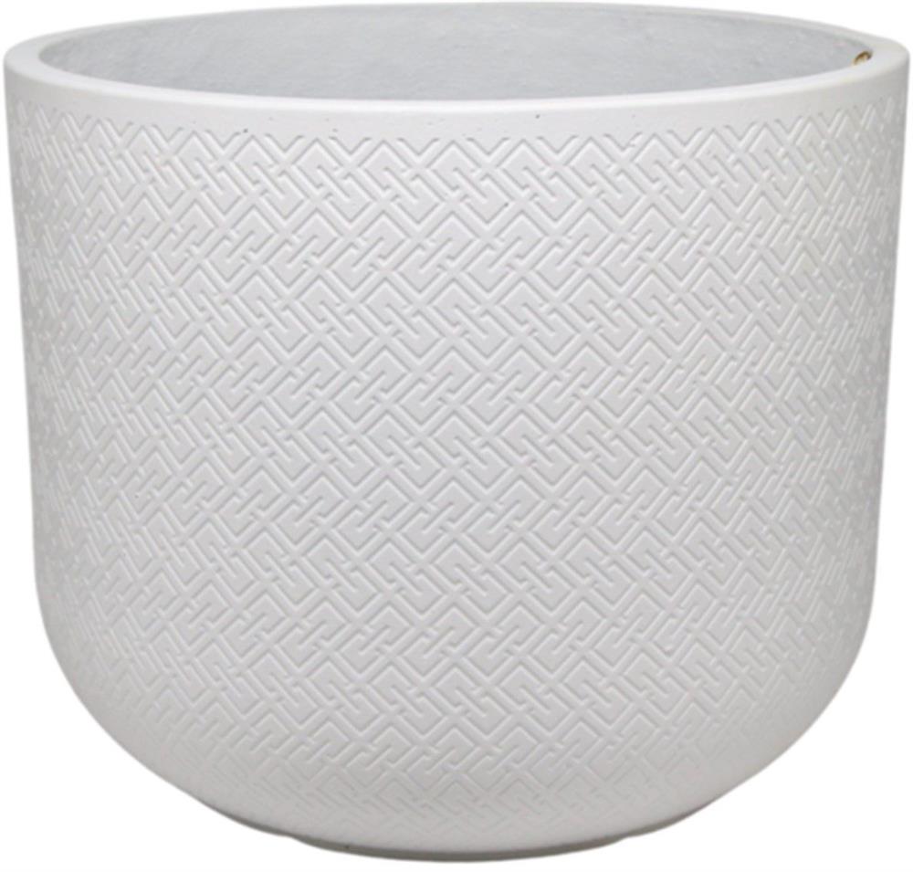 Flower Pot East Tbilisi | size: Length: 24cm, Width: 24cm, Height: 19.5cm | color: White | image: 1 | variant: 1006129