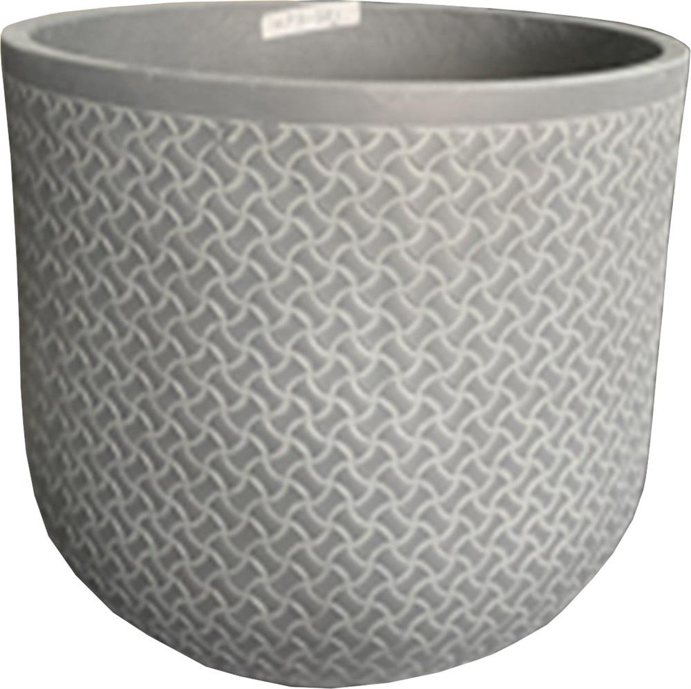 Flower Pot Sandy 1 | size: Length: 30cm, Width: 30cm, Height: 24.5cm | color: Gray | image: 1 | variant: 1016994