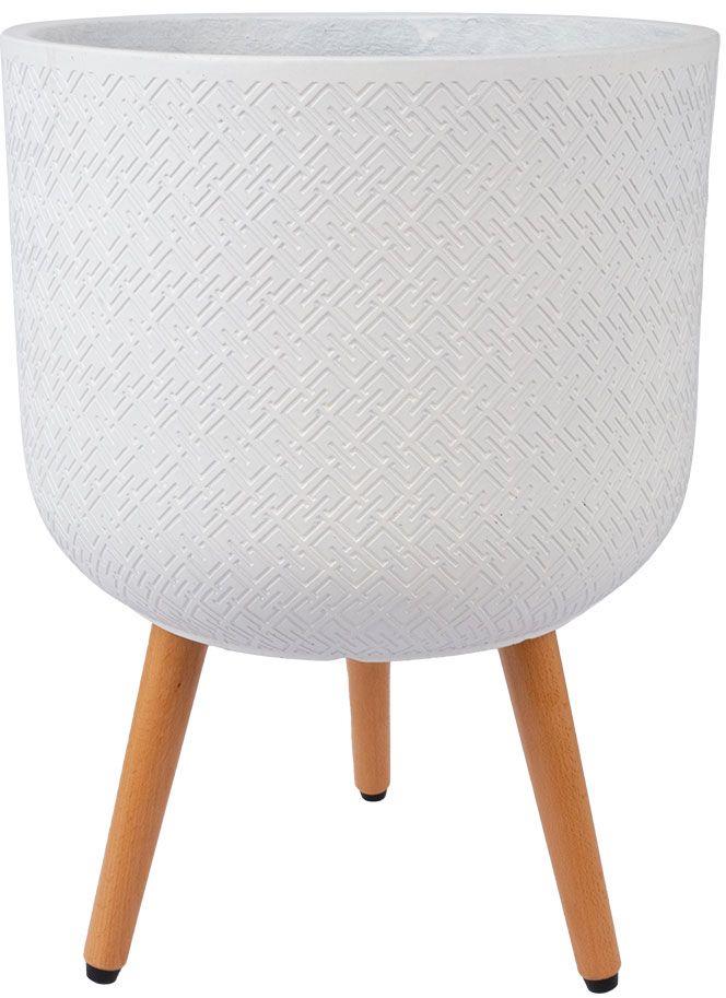 Flower Pot Selena 5 | size: Length: 37cm, Width: 37cm, Height: 52cm, Diameter: 37cm | color: White | image: 1 | variant: 1017709