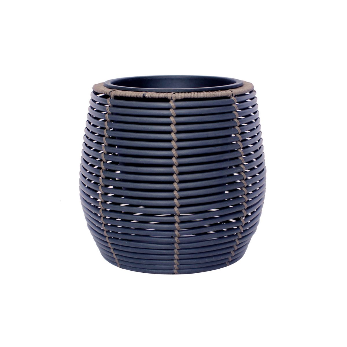 Flower Pot Wicker 20 | size: Length: 28cm, Width: 28cm, Height: 28cm | color: Gray | image: 1 | variant: 1010709