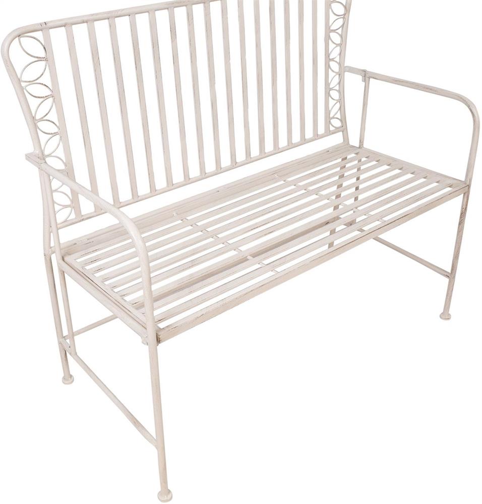 Garden Bench East Jerusalem | size: Length: 50cm, Width: 103cm, Height: 93cm | color: White | image: 4 | variant: 1006255