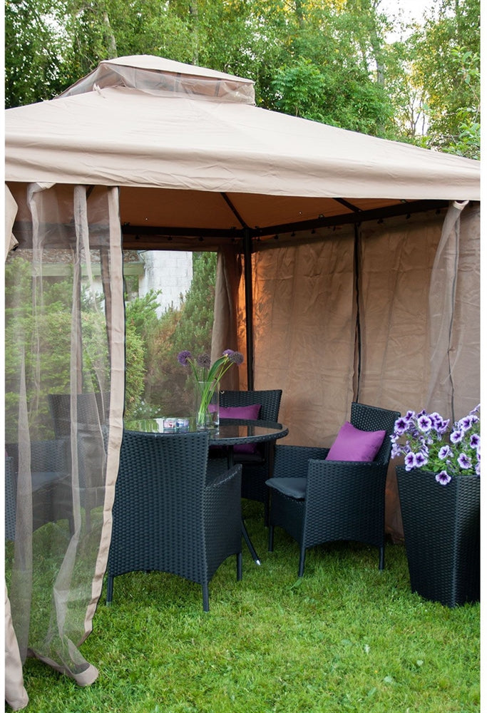 Garden Canopy Chertsey | size: Length: 291cm, Width: 391cm, Height: 280cm | color: Beige | image: 2 | variant: 1000693