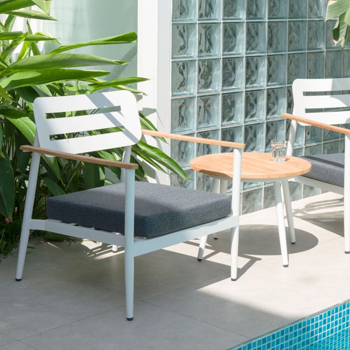 Garden Chair East Cardigan | color: White/Grey | image: 0 | variant: 1005602