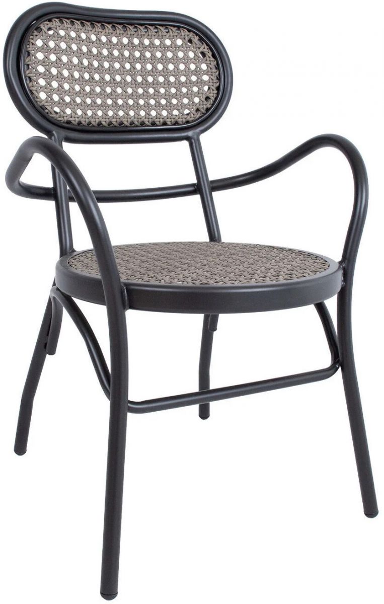 Garden Chair East Wells | size: Width: 56cm, Height: 83cm, Depth: 62cm | color: Brown/Black | image: 0 | variant: 1005720