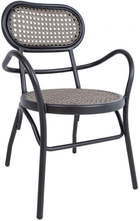 Garden Chair East Wells | size: Width: 56cm, Height: 83cm, Depth: 62cm | color: Brown/Black | image: 0 | variant: 1005720