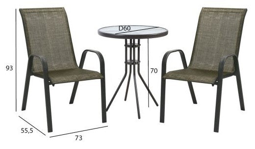 Garden Furniture Set Bracknell | color: Brown | image: 2 | variant: 1000578