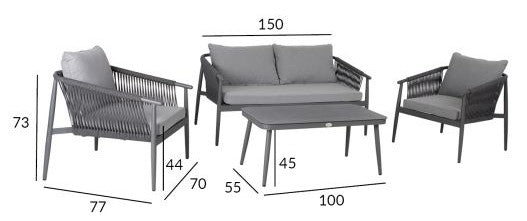 Garden Furniture Set East Aviemore | color: Gray | image: 4 | variant: 1004832