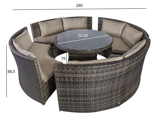 Garden Furniture Set East Berwick | color: Brown | image: 4 | variant: 1004847