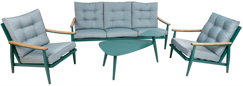 Garden Furniture Set East Bucharest | color: Grey/Green | image: 1 | variant: 1006044