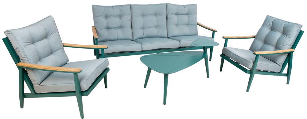 Garden Furniture Set East Bucharest | color: Grey/Green | image: 2 | variant: 1006044