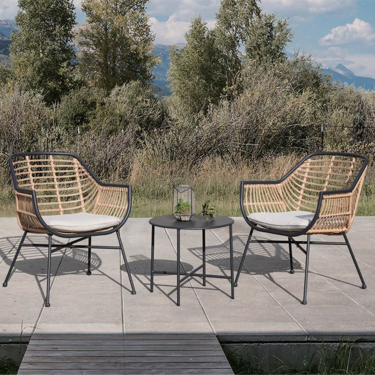 Garden Furniture Set East Ebbw Vale | color: Brown/Black | image: 4 | variant: 1005643