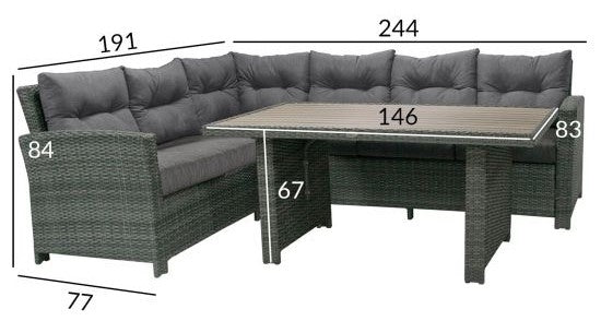 Garden Furniture Set East Grantown | color: Gray | image: 4 | variant: 1004842