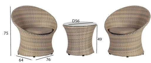 Garden Furniture Set East Hungerford | color: Beige | image: 4 | variant: 1005151