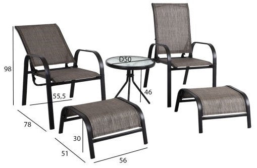 Garden Furniture Set East Thatcham | color: Gray | image: 4 | variant: 1005147