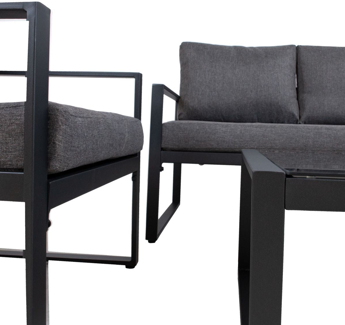 Garden Furniture Set East Tredegar | color: Black/Grey | image: 4 | variant: 1005641