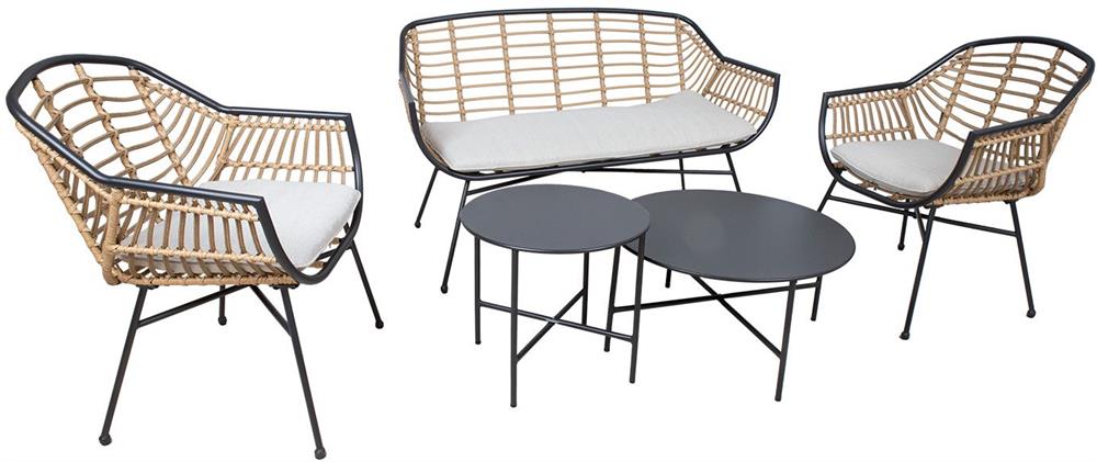 Garden Furniture Set Lunde 1 | color: Brown/Black | image: 1 | variant: 1016849