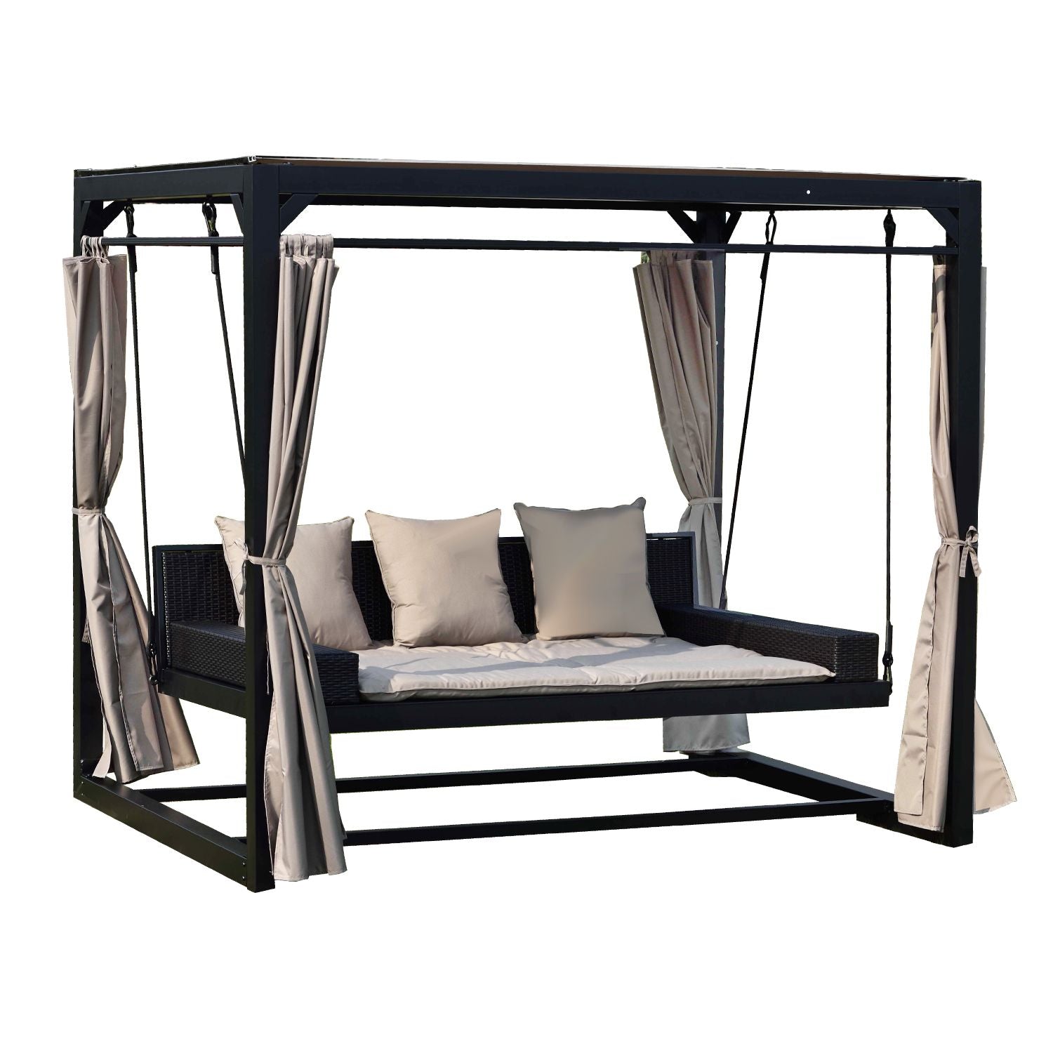 Garden Rocking Sofa East Sevenoaks | color: Beige/Grey | image: 0 | variant: 1005220