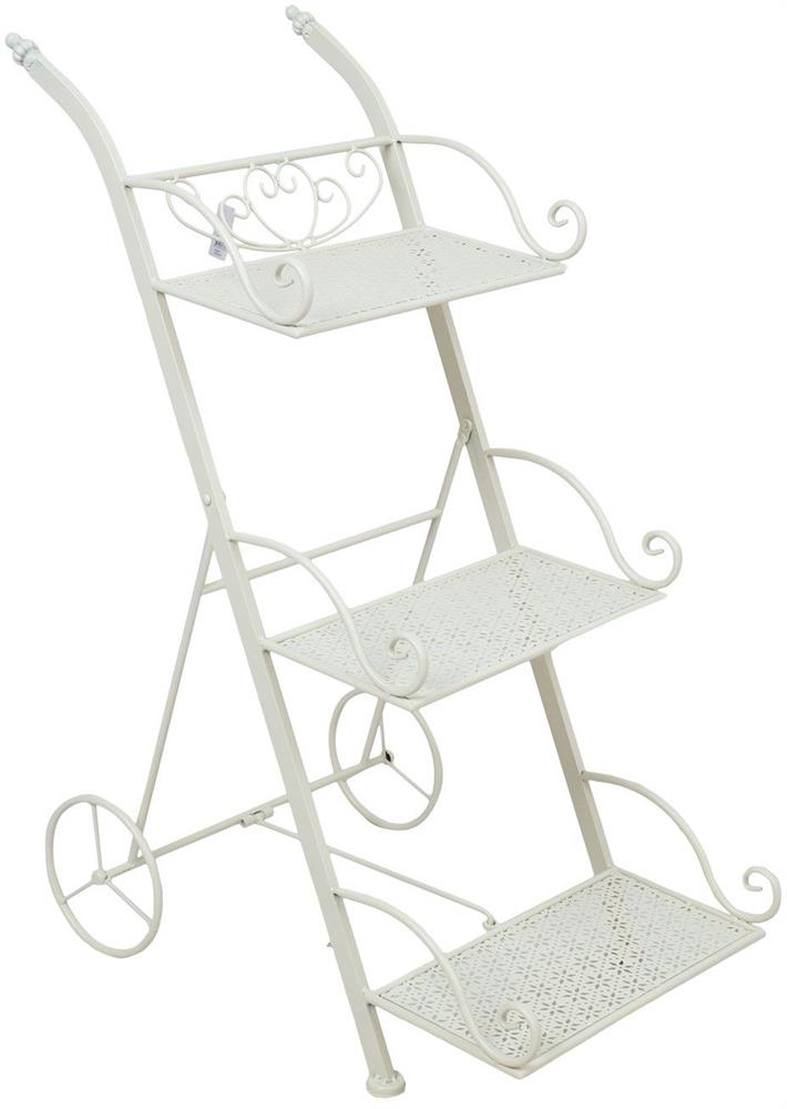 Garden Shelf Sandy 2 | size: Width: 35cm, Height: 79cm | color: White | image: 1 | variant: 1017580