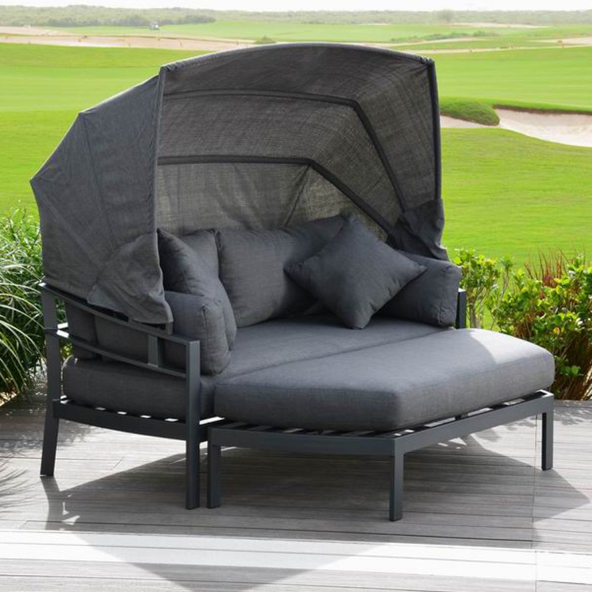 Garden Sofa East Peebles | size: Length: 182cm, Height: 72.5cm, Depth: 82cm | color: Gray | image: 7 | variant: 1005591
