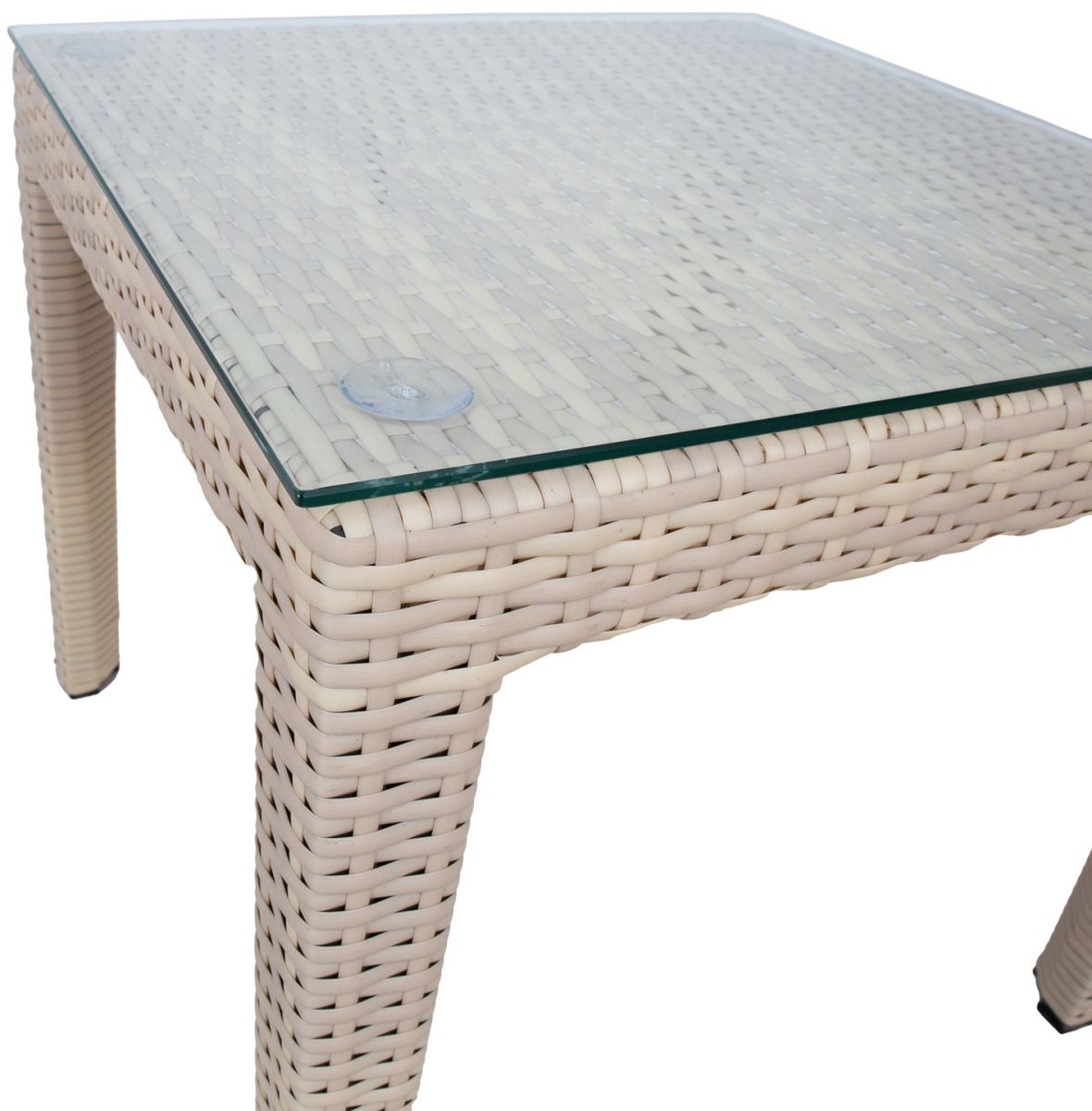 Garden Table Didcot | size: Length: 50cm, Width: 50cm, Height: 45cm | color: Beige | image: 3 | variant: 1000609