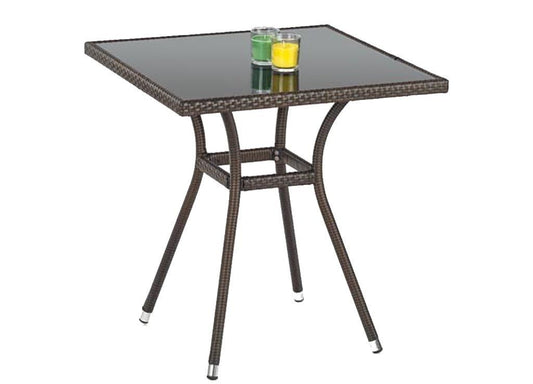 Garden Table East Como | size: Length: 70cm, Width: 70cm, Height: 74cm | color: Brown | image: 1 | variant: 1006589