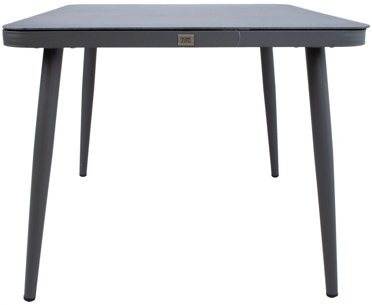 Garden Table East Pitlochry | size: Length: 90cm, Width: 90cm, Height: 75cm | color: Gray | image: 2 | variant: 1005616