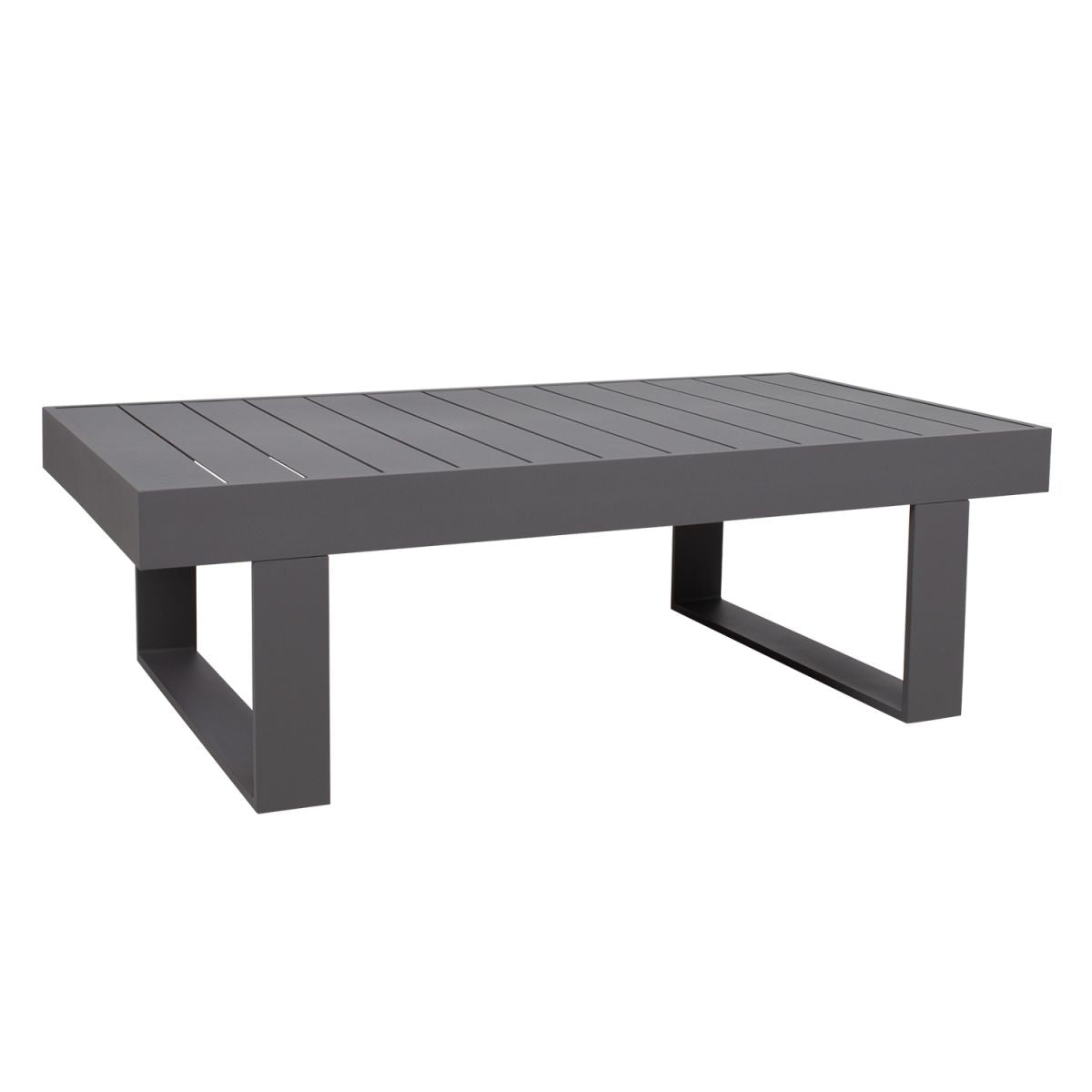 Garden Table East Slough | size: Length: 133cm, Width: 73.5cm, Height: 42cm | color: Gray | image: 1 | variant: 1005170
