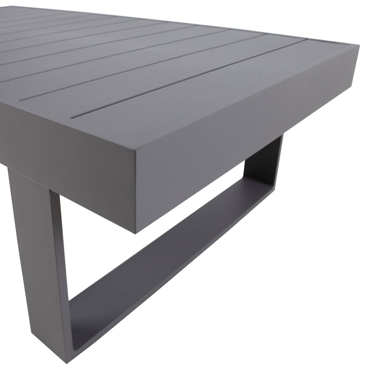 Garden Table East Slough | size: Length: 133cm, Width: 73.5cm, Height: 42cm | color: Gray | image: 5 | variant: 1005170