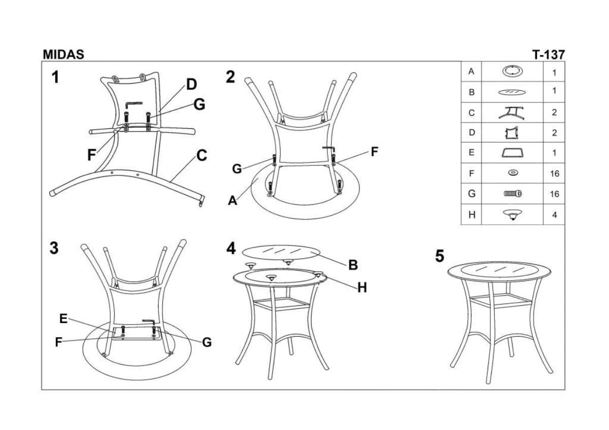 Garden Table East Vercelli | size: Length: 74cm, Width: 74cm, Height: 74cm, Diameter: 74cm | color: Brown | image: 2 | variant: 1006590