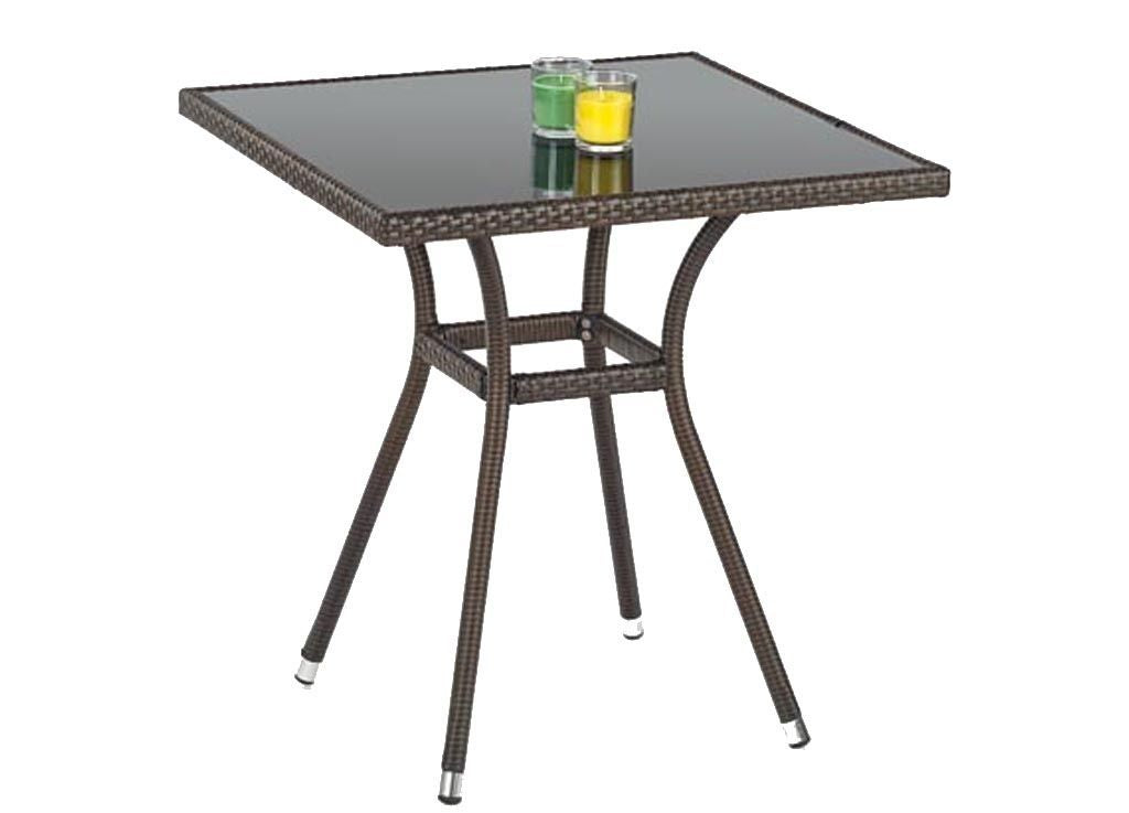 Garden Table Mobil | size: Length: 70cm, Width: 70cm, Height: 74cm | color: Brown | image: 1 | variant: 1010624