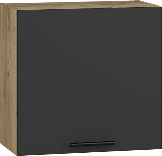 Hanging Cabinet Linkoping | size: Width: 60cm, Height: 58cm | color: Black/Oak | image: 1 | variant: 1007515