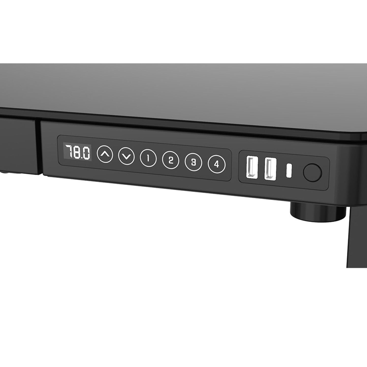 Height Adjustable Desk Bologna | size: Length: 60cm, Width: 120cm, Height: 121cm | color: Black / Black | image: 2 | variant: 1005900