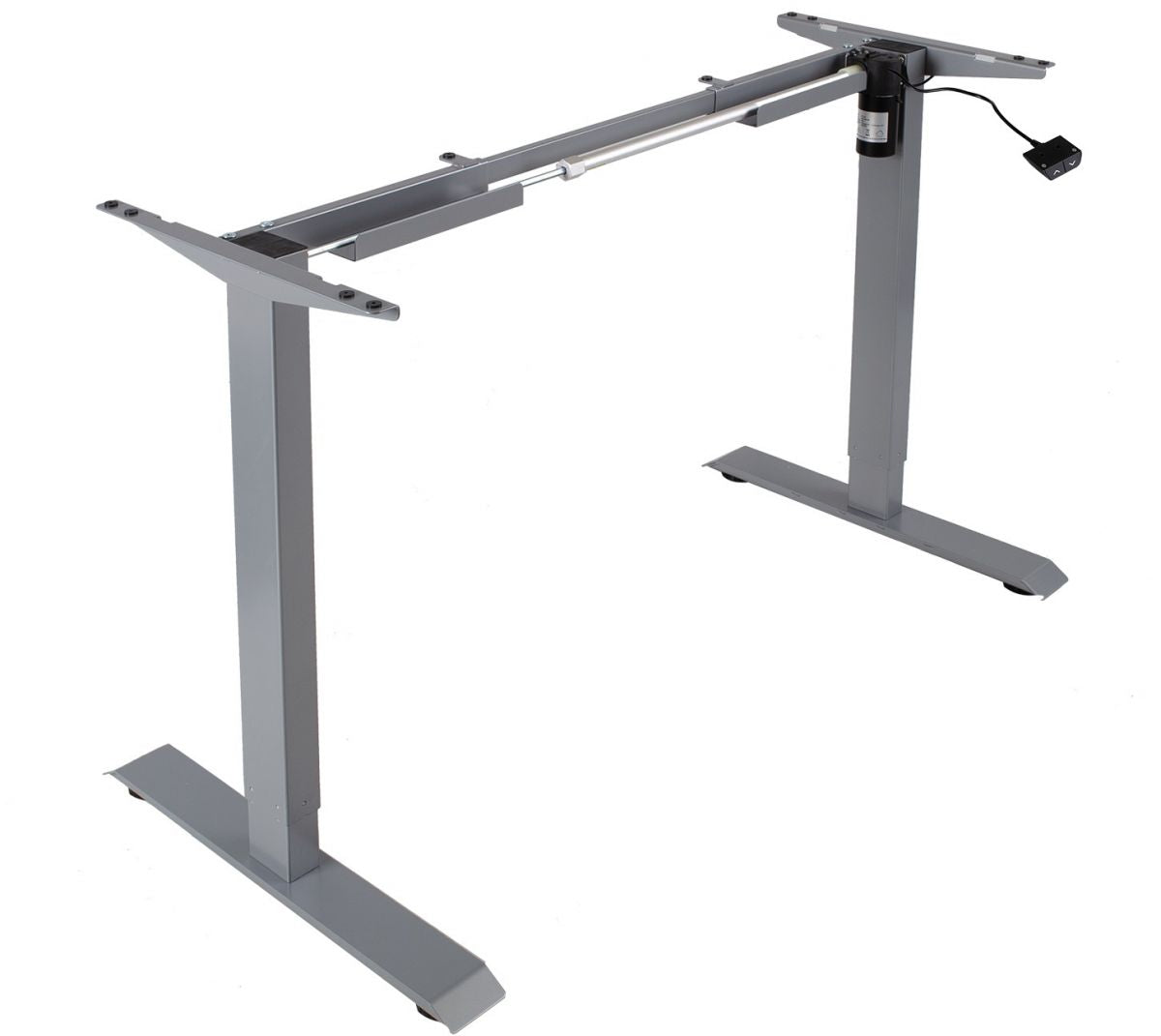 Height Adjustable Desk Bologna | size: Length: 70cm, Width: 140cm, Height: 121cm | color: Maple / Gray | image: 1 | variant: 1001511