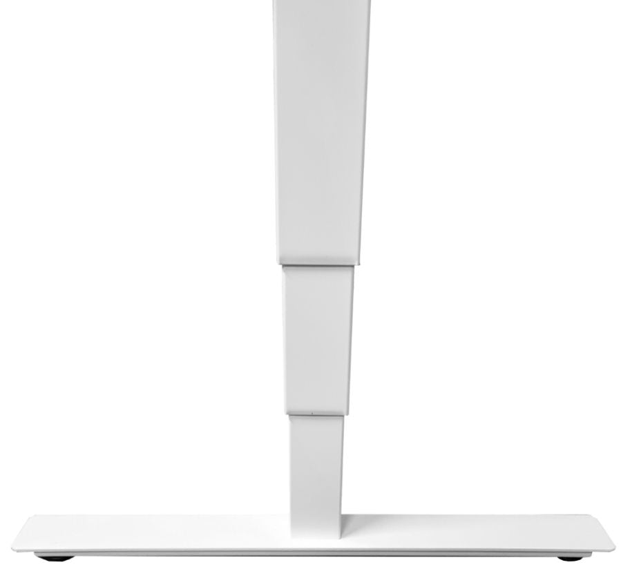 Height Adjustable Desk East Canterbury | size: Length: 70cm, Width: 140cm, Height: 129.1cm | color: White / White | image: 4 | variant: 1004658
