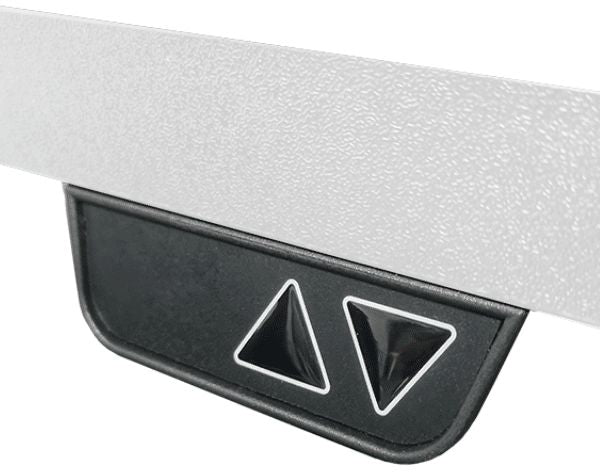 Height Adjustable Desk East Canterbury | size: Length: 70cm, Width: 160cm, Height: 129.1cm | color: Black / White | image: 2 | variant: 1004668