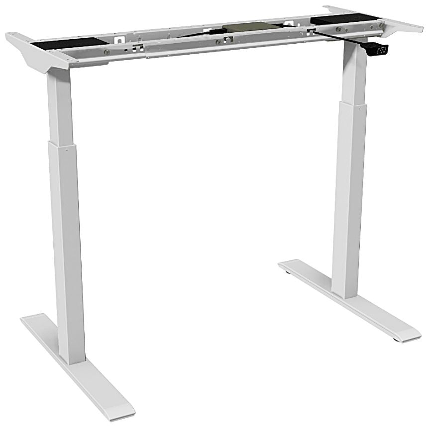 Height Adjustable Desk East Stratford | size: Length: 70cm, Width: 100cm, Height: 117.5cm | color: White / White | image: 3 | variant: 1004696