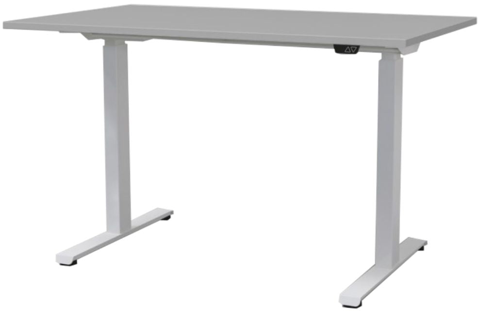 Height Adjustable Desk East Stratford | size: Length: 70cm, Width: 120cm, Height: 117.5cm | color: Gray / White | image: 1 | variant: 1004706