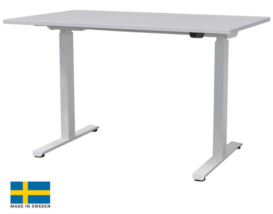 Height Adjustable Desk East Stratford | size: Length: 70cm, Width: 120cm, Height: 117.5cm | color: White / White | image: 0 | variant: 1004705