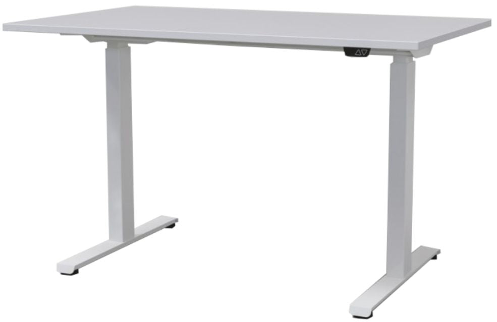 Height Adjustable Desk East Stratford | size: Length: 70cm, Width: 120cm, Height: 117.5cm | color: White / White | image: 1 | variant: 1004705