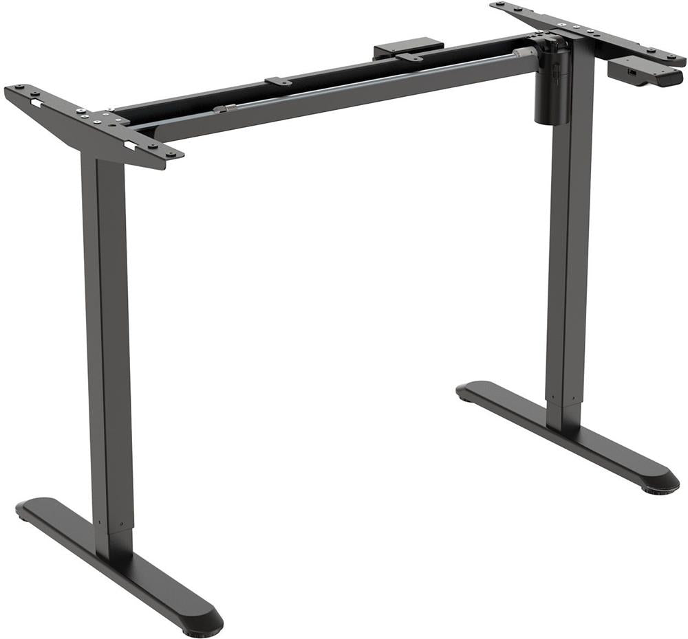 Height Adjustable Desk Florence | size: Length: 60cm, Width: 120cm, Height: 118cm | color: Black / Black | image: 1 | variant: 1001487