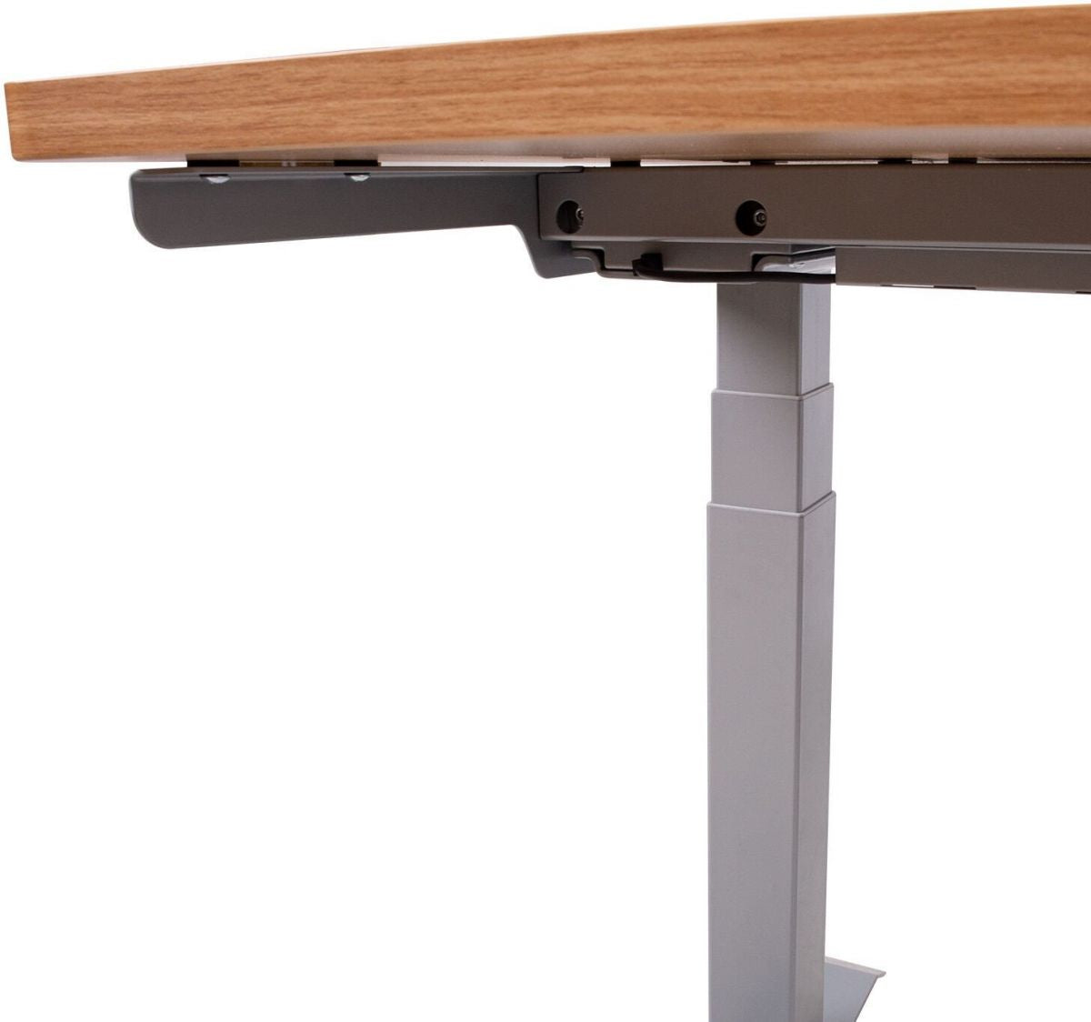 Height Adjustable Desk Penarth | size: Length: 70cm, Width: 140cm, Height: 126cm | color: Oak / Gray | image: 2 | variant: 1005924