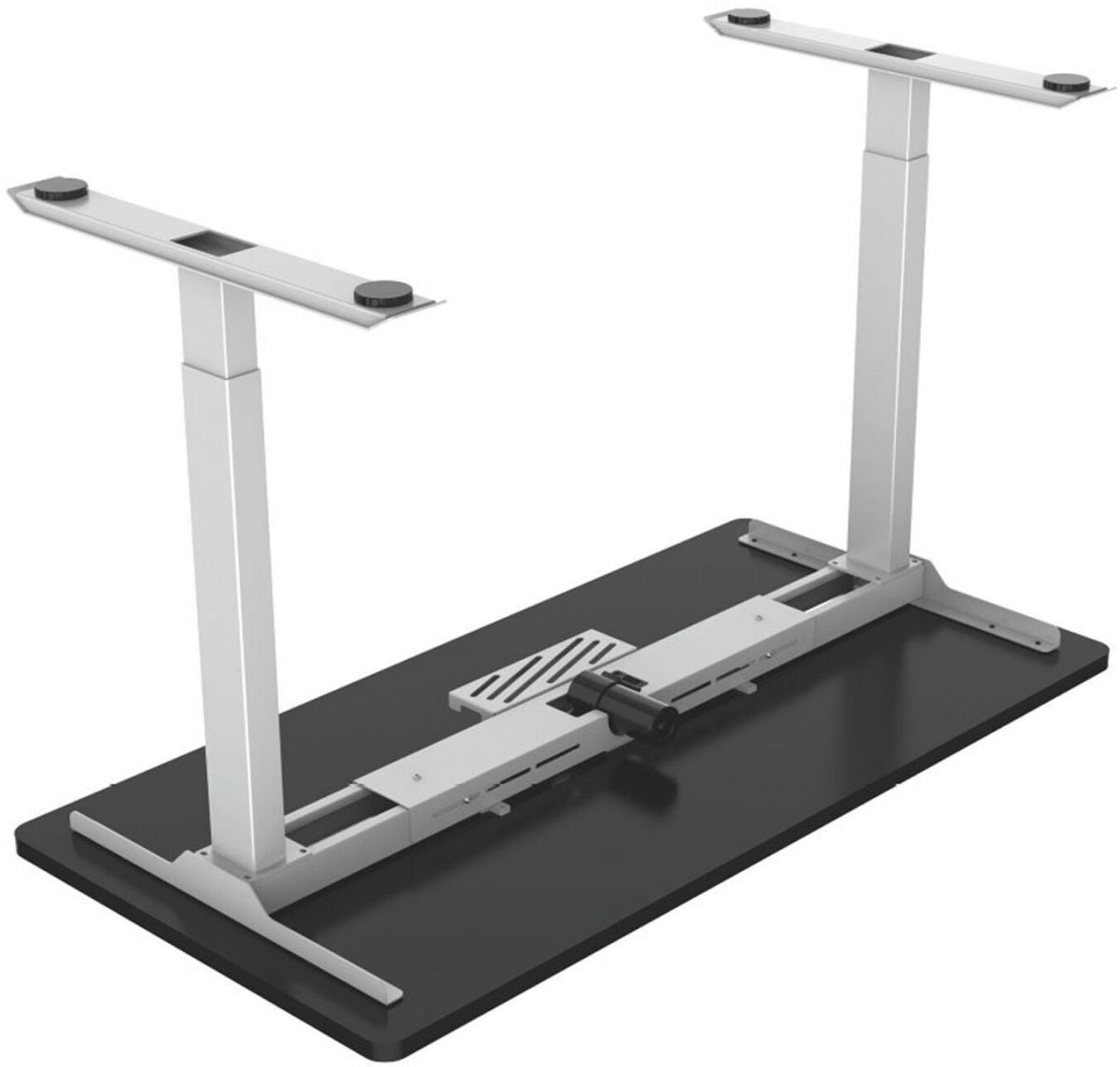 Height Adjustable Desk Penarth | size: Length: 70cm, Width: 140cm, Height: 126cm | color: Oak / Gray | image: 4 | variant: 1005924